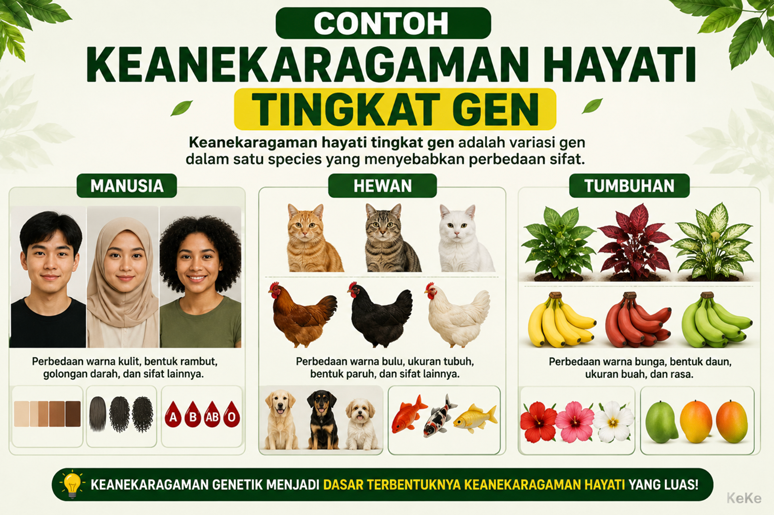 Contoh Keanekaragaman Hayati Tingkat Gen