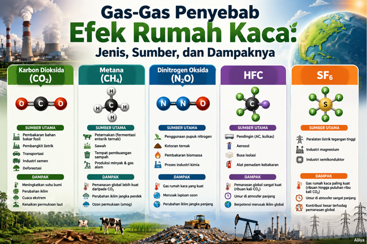 Gas-Gas Penyebab Efek Rumah Kaca
