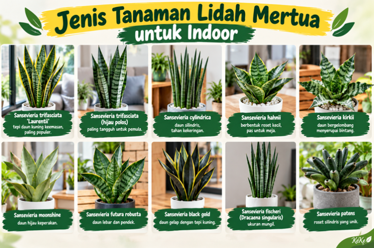 Jenis Tanaman Lidah Mertua untuk Indoor