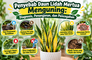 Penyebab Daun Lidah Mertua Menguning