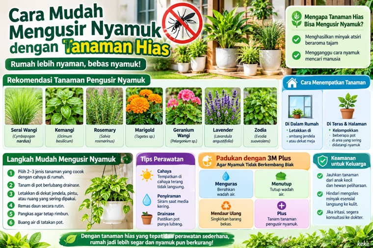 Cara Mudah Mengusir Nyamuk dengan Tanaman Hias