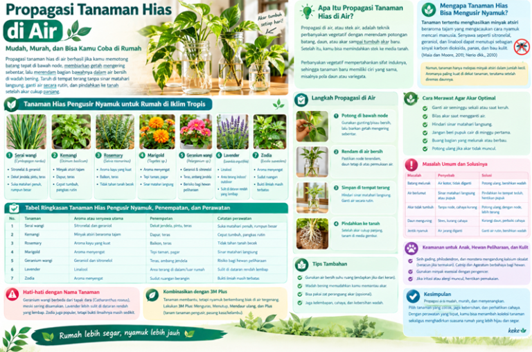 Propagasi Tanaman Hias di Air